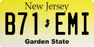 NJ license plate B71EMI