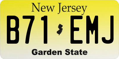 NJ license plate B71EMJ