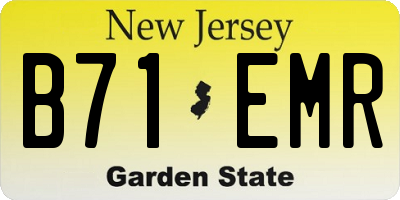 NJ license plate B71EMR