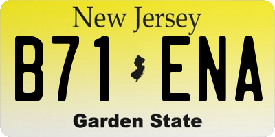NJ license plate B71ENA
