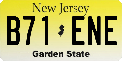 NJ license plate B71ENE