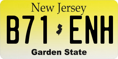 NJ license plate B71ENH