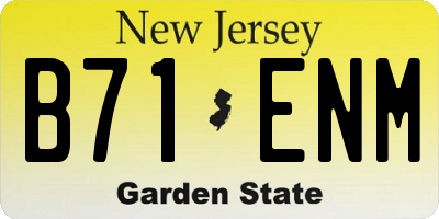 NJ license plate B71ENM