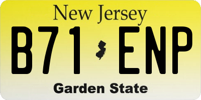 NJ license plate B71ENP