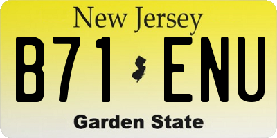 NJ license plate B71ENU
