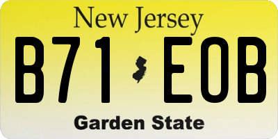 NJ license plate B71EOB