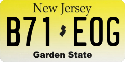 NJ license plate B71EOG