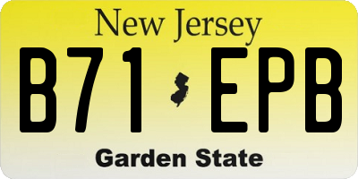 NJ license plate B71EPB