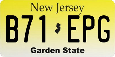 NJ license plate B71EPG