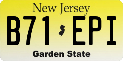 NJ license plate B71EPI
