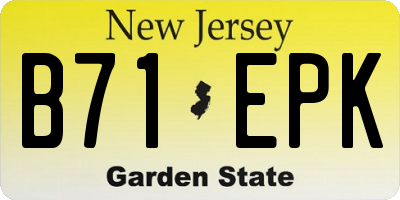 NJ license plate B71EPK
