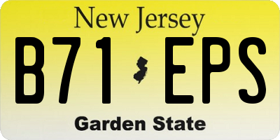 NJ license plate B71EPS