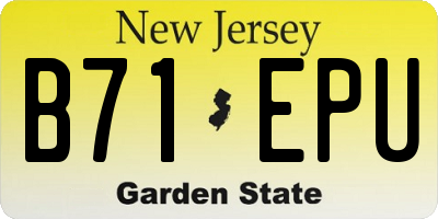 NJ license plate B71EPU