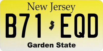 NJ license plate B71EQD