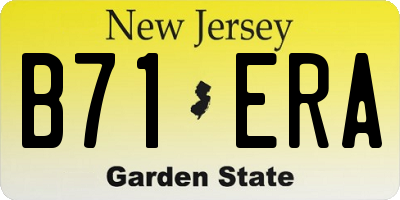 NJ license plate B71ERA