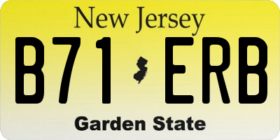 NJ license plate B71ERB