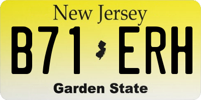 NJ license plate B71ERH