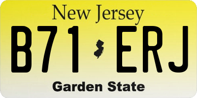 NJ license plate B71ERJ