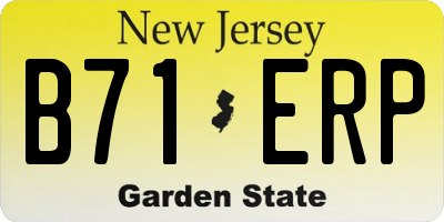 NJ license plate B71ERP