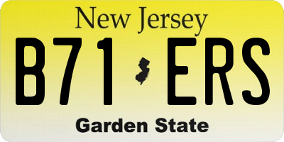 NJ license plate B71ERS