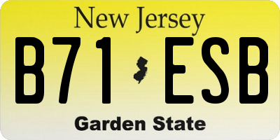 NJ license plate B71ESB