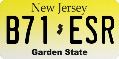 NJ license plate B71ESR