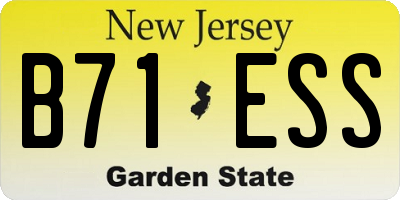 NJ license plate B71ESS