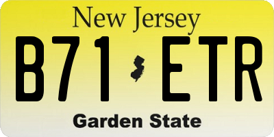NJ license plate B71ETR