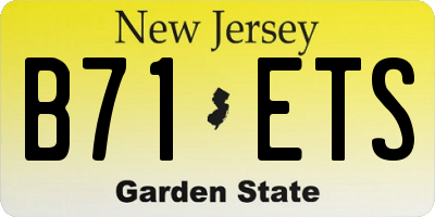 NJ license plate B71ETS