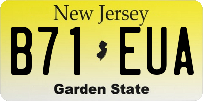 NJ license plate B71EUA