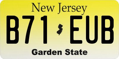 NJ license plate B71EUB
