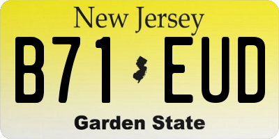 NJ license plate B71EUD