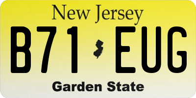 NJ license plate B71EUG