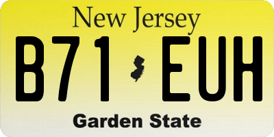 NJ license plate B71EUH