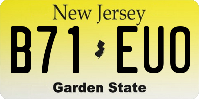 NJ license plate B71EUO