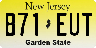 NJ license plate B71EUT