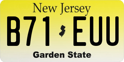 NJ license plate B71EUU