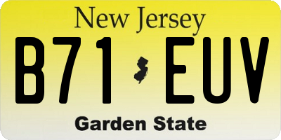 NJ license plate B71EUV