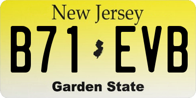 NJ license plate B71EVB