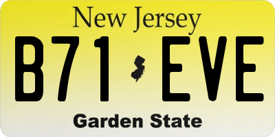 NJ license plate B71EVE