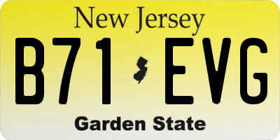NJ license plate B71EVG