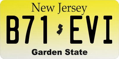 NJ license plate B71EVI