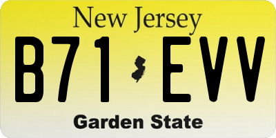 NJ license plate B71EVV