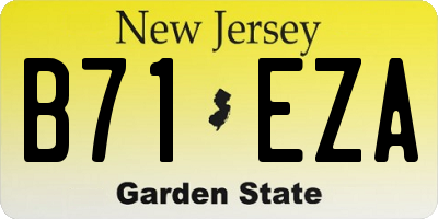 NJ license plate B71EZA