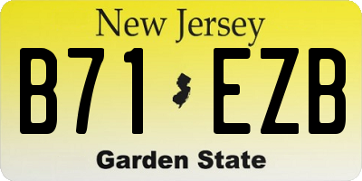 NJ license plate B71EZB