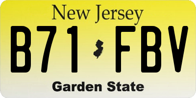 NJ license plate B71FBV