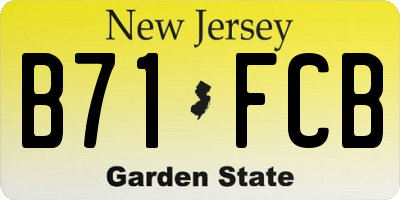NJ license plate B71FCB