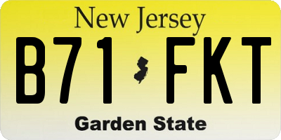 NJ license plate B71FKT