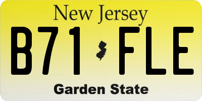 NJ license plate B71FLE