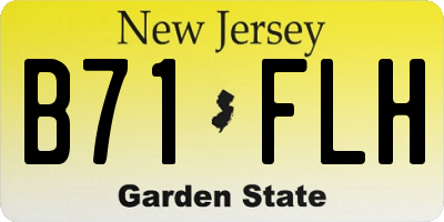 NJ license plate B71FLH